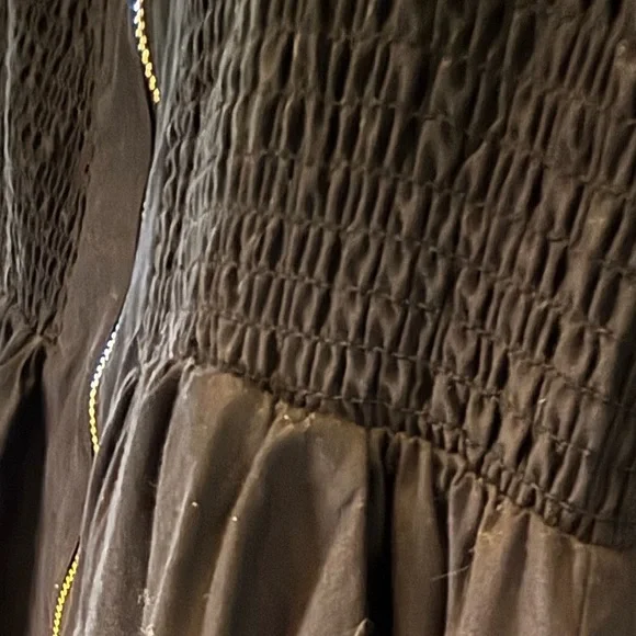 ANTHROPOLOGIE black TOMMIE Zip-Front Midi Dress MEDIUM sleeveless COTTON - Picture 5 of 13